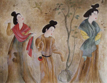 Chinese Beautiful Ladies Painting,60cm x 80cm,3506028-x