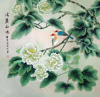Chinese Cotton Rose Painting,69cm x 69cm,2702028-x