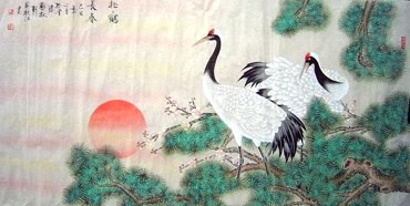 Chinese Crane Painting,66cm x 136cm,4704003-x