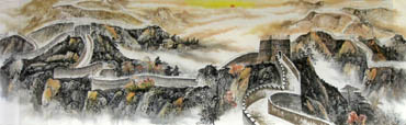 Chinese Great Wall Painting,97cm x 320cm,1043002-x