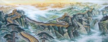 Chinese Great Wall Painting,140cm x 360cm,1057005-x