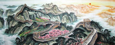 Chinese Great Wall Painting,150cm x 350cm,1086012-x