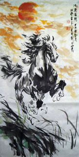Chinese Horse Painting,50cm x 100cm,4695056-x