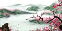 Chinese Peach Blossom Paintings