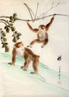 Monkey,55cm x 40cm,4336012-x