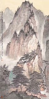 Chinese Mountain and Water Painting,68cm x 136cm,zzb11116001-x