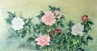 Chinese Peony Painting,66cm x 136cm,2352006-x