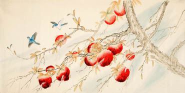 Chinese Pomegranate Painting,66cm x 130cm,2340094-x