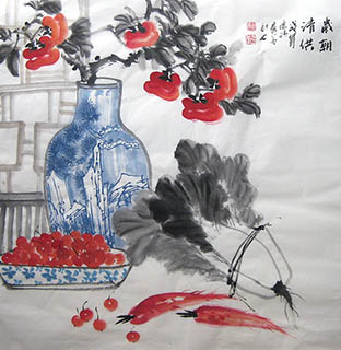 Chinese Qing Gong Painting,68cm x 68cm,2024009-x