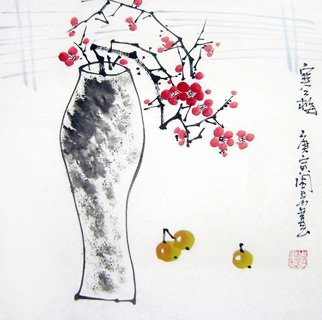 Chinese Qing Gong Painting,33cm x 33cm,2396049-x
