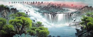 Chinese Waterfall Painting,70cm x 180cm,1047019-x