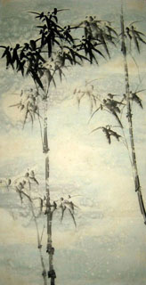 Chinese Bamboo Painting,66cm x 136cm,2326048-x
