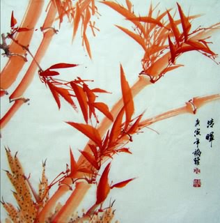 Chinese Bamboo Painting,69cm x 69cm,2334004-x