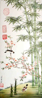 Chinese Bamboo Painting,30cm x 90cm,2336132-x