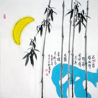 Chinese Bamboo Painting,69cm x 69cm,2360090-x