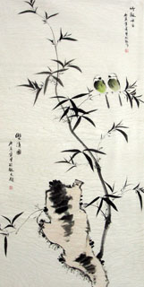 Chinese Bamboo Painting,66cm x 130cm,2398008-x