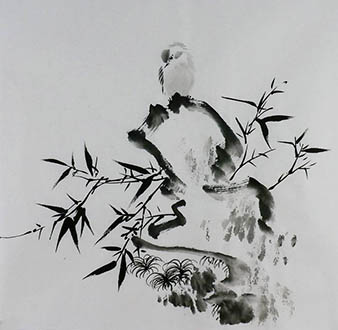 Chinese Bamboo Painting,50cm x 50cm,2407109-x
