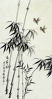 Chinese Bamboo Painting,50cm x 100cm,2431005-x