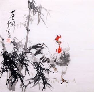 Chinese Bamboo Painting,66cm x 66cm,2629003-x