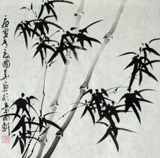 Chinese Bamboo Painting,50cm x 50cm,2632002-x