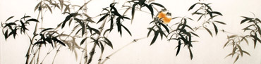 Chinese Bamboo Painting,35cm x 136cm,2633003-x