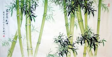 Chinese Bamboo Painting,88cm x 180cm,2695025-x