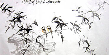 Chinese Bamboo Painting,66cm x 136cm,dyc21099054-x