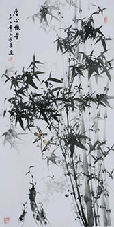Chinese Bamboo Painting,136cm x 68cm,kqy21183005-x