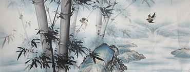 Chinese Bamboo Painting,70cm x 180cm,wh21079001-x