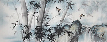 Chinese Bamboo Painting,70cm x 180cm,wh21079002-x