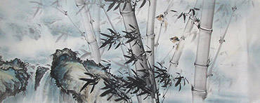 Chinese Bamboo Painting,70cm x 180cm,wh21079004-x