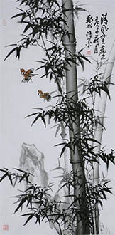 Chinese Bamboo Painting,136cm x 68cm,xm21184004-x