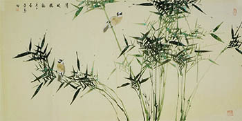 Chinese Bamboo Painting,136cm x 68cm,xm21184005-x