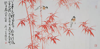 Chinese Bamboo Painting,136cm x 68cm,xm21184007-x