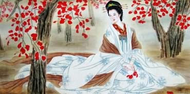 Chinese Beautiful Ladies Painting,66cm x 136cm,3449003-x