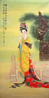 Chinese Beautiful Ladies Painting,65cm x 125cm,3530020-x