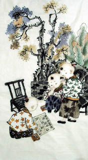 Chinese Boyes Painting,55cm x 100cm,3806002-x