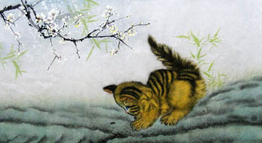 Chinese Cat Painting,46cm x 85cm,4449026-x