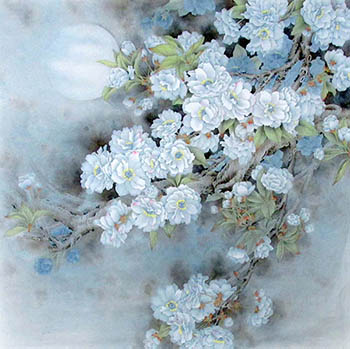 Chinese Cherry Blossom Painting,68cm x 68cm,2387110-x