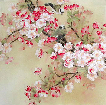 Chinese Cherry Blossom Painting,68cm x 68cm,2387112-x