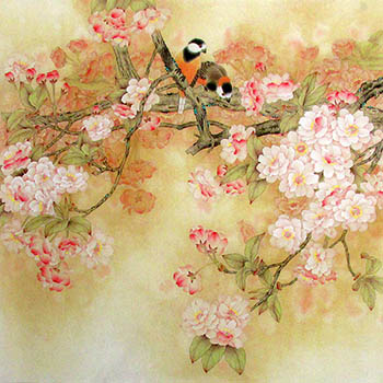 Chinese Cherry Blossom Painting,68cm x 68cm,2387114-x