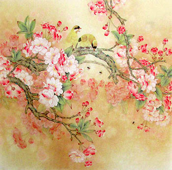 Chinese Cherry Blossom Painting,68cm x 68cm,2387115-x