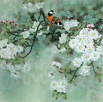 Chinese Cherry Blossom Painting,68cm x 68cm,2387116-x