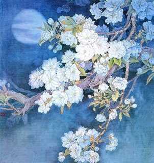 Chinese Cherry Blossom Painting,66cm x 66cm,2400003-x