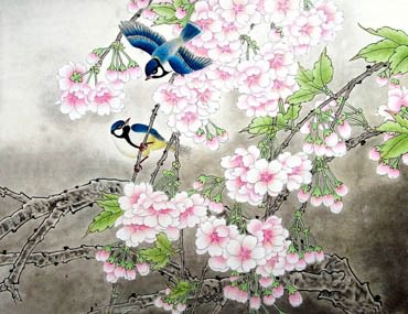 Chinese Cherry Blossom Painting,60cm x 80cm,2401004-x