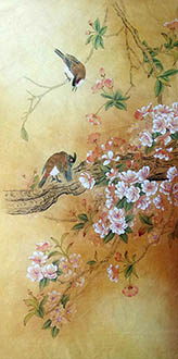 Chinese Cherry Blossom Painting,66cm x 136cm,2735020-x