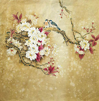 Chinese Cherry Blossom Painting,66cm x 66cm,2735023-x