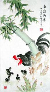 Chinese Chicken Painting,60cm x 90cm,4473003-x
