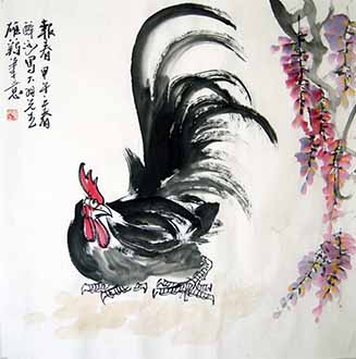 Chinese Chicken Painting,68cm x 68cm,zy21191012-x