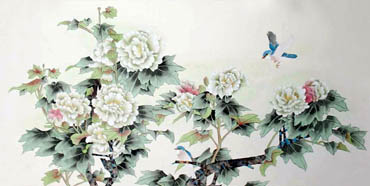 Chinese Cotton Rose Painting,80cm x 155cm,2336059-x